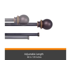 Kenney Birkin Fast Fit 5/8" Adjustable Double Curtain Rod -Cuisinart Store 810679620 A0 04