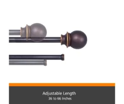 Kenney Birkin Fast Fit 5/8" Adjustable Double Curtain Rod -Cuisinart Store 810679621 A0 04