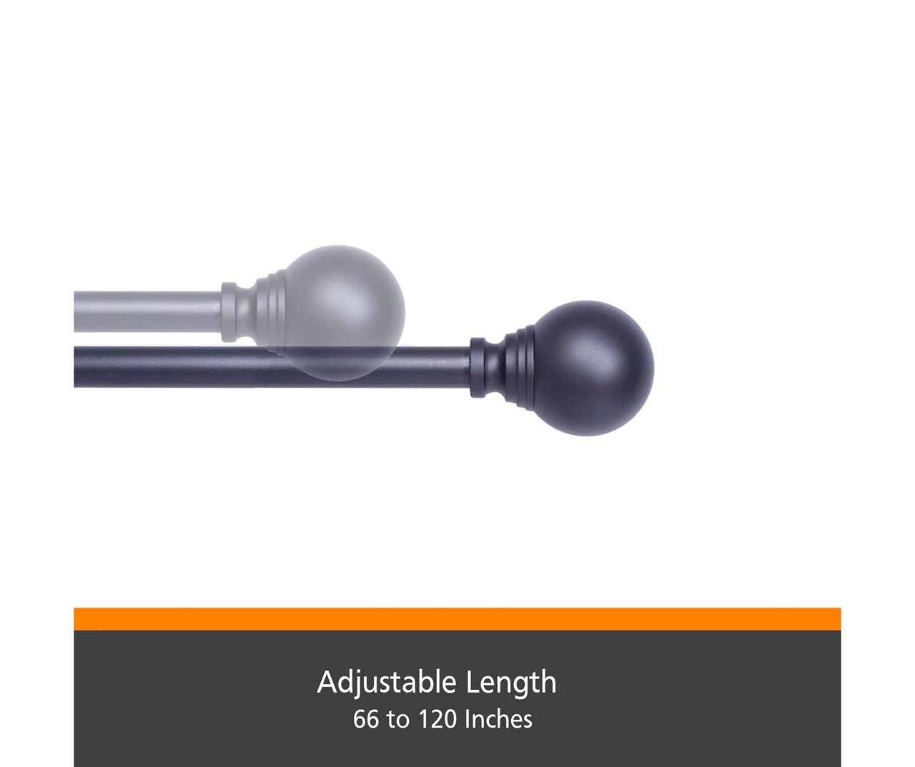 Kenney Dryden Fast Fit 5/8" Adjustable Curtain Rod 9 Kenney Dryden Fast Fit 5/8" Adjustable Curtain Rod - Image 9