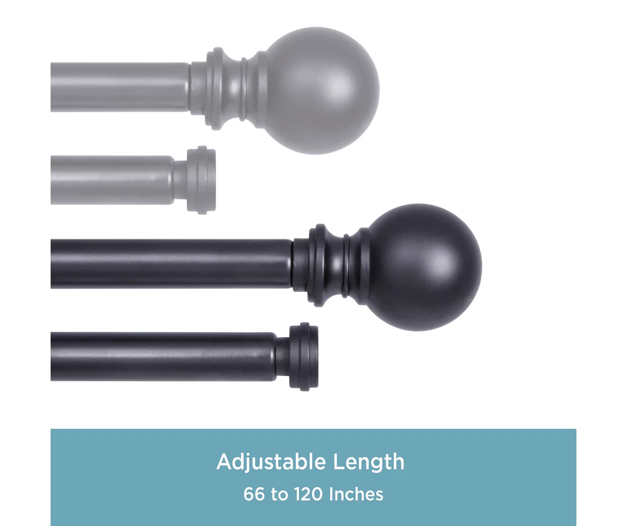 Kenney Wakefield Adjustable Double Curtain Rod 9 Kenney Wakefield Adjustable Double Curtain Rod - Image 9