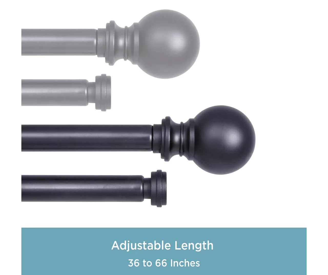 Kenney Wakefield Adjustable Double Curtain Rod 5 Kenney Wakefield Adjustable Double Curtain Rod - Image 5