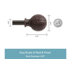 Kenney Ball 5/8" Adjustable Curtain Rod -Cuisinart Store 810679638 A0 03