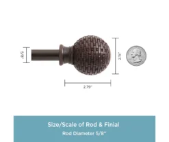 Kenney Ball 5/8" Adjustable Curtain Rod -Cuisinart Store 810679639 A0 03