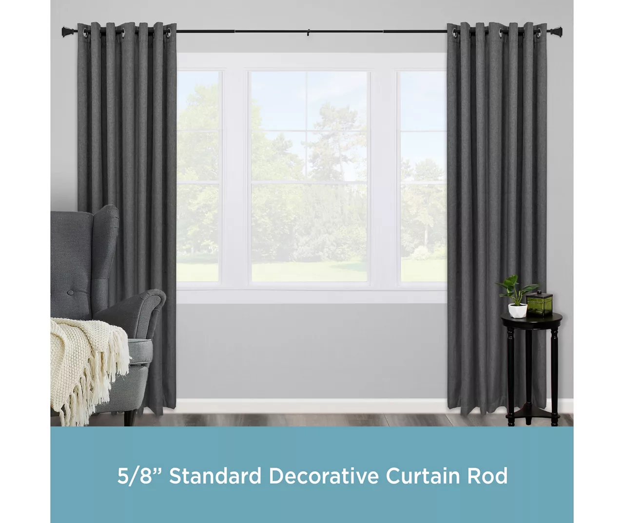 Kenney Seville 5/8" Adjustable Curtain Rod 15 Kenney Seville 5/8" Adjustable Curtain Rod - Image 15