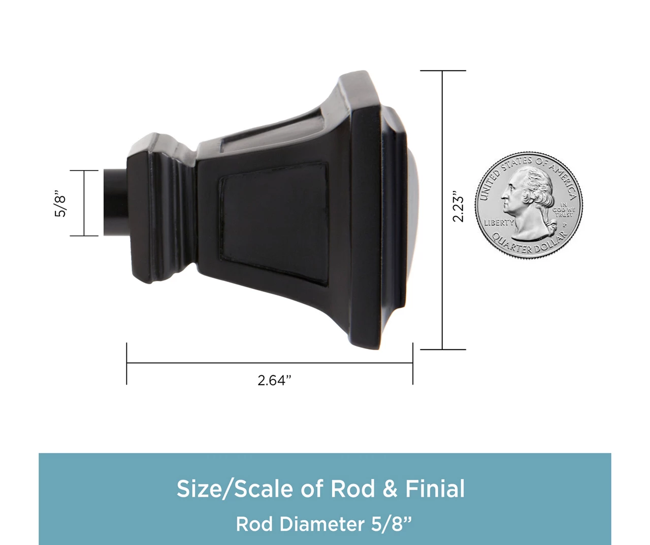 Kenney Seville 5/8" Adjustable Curtain Rod 12 Kenney Seville 5/8" Adjustable Curtain Rod - Image 12