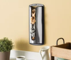 Black & Stainless Steel Wall-Mount Plastic Bag Organizer -Cuisinart Store 810694073 B0 2